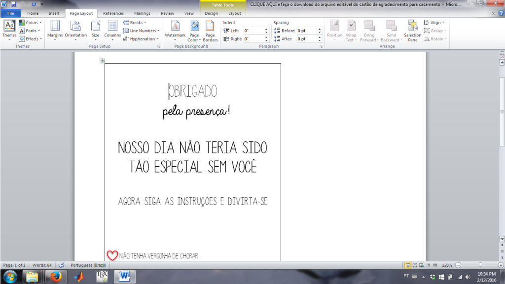 Como fazer cartão agradecimento para casamento