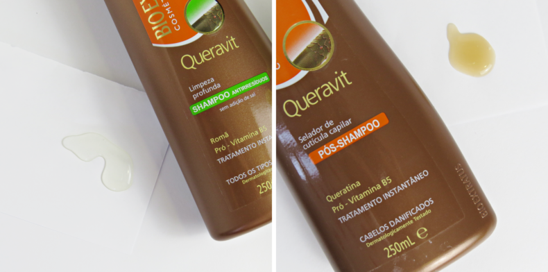 linha queravit bio extratus textura shampoo e pos shampoo