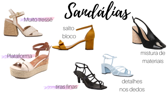 sandálias do verão 2020